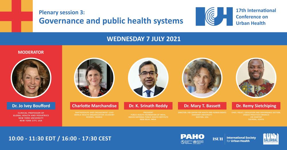 Plenary session 3: Governance and Public Health Systems